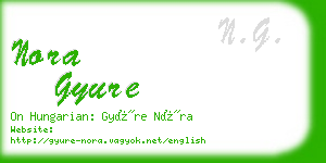 nora gyure business card